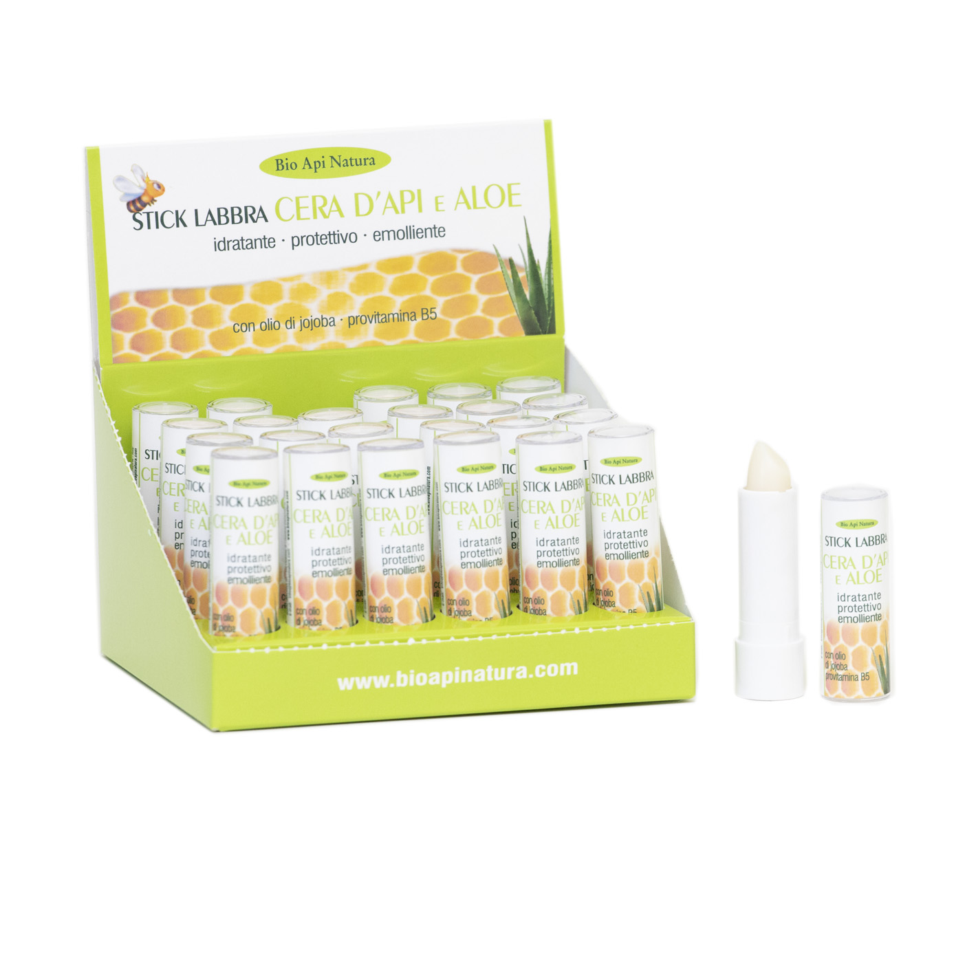 Stick labbra: cera d’api e aloe vera